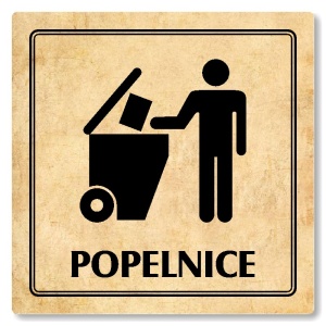 Popelnice, 80x80mm, pergamen, Utah